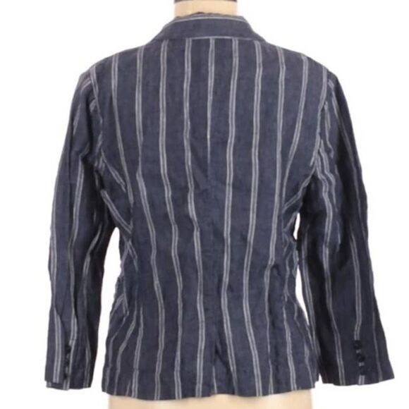 ✨ Linen Nautical Striped Blazer Jacket✨ - Picture 6 of 9